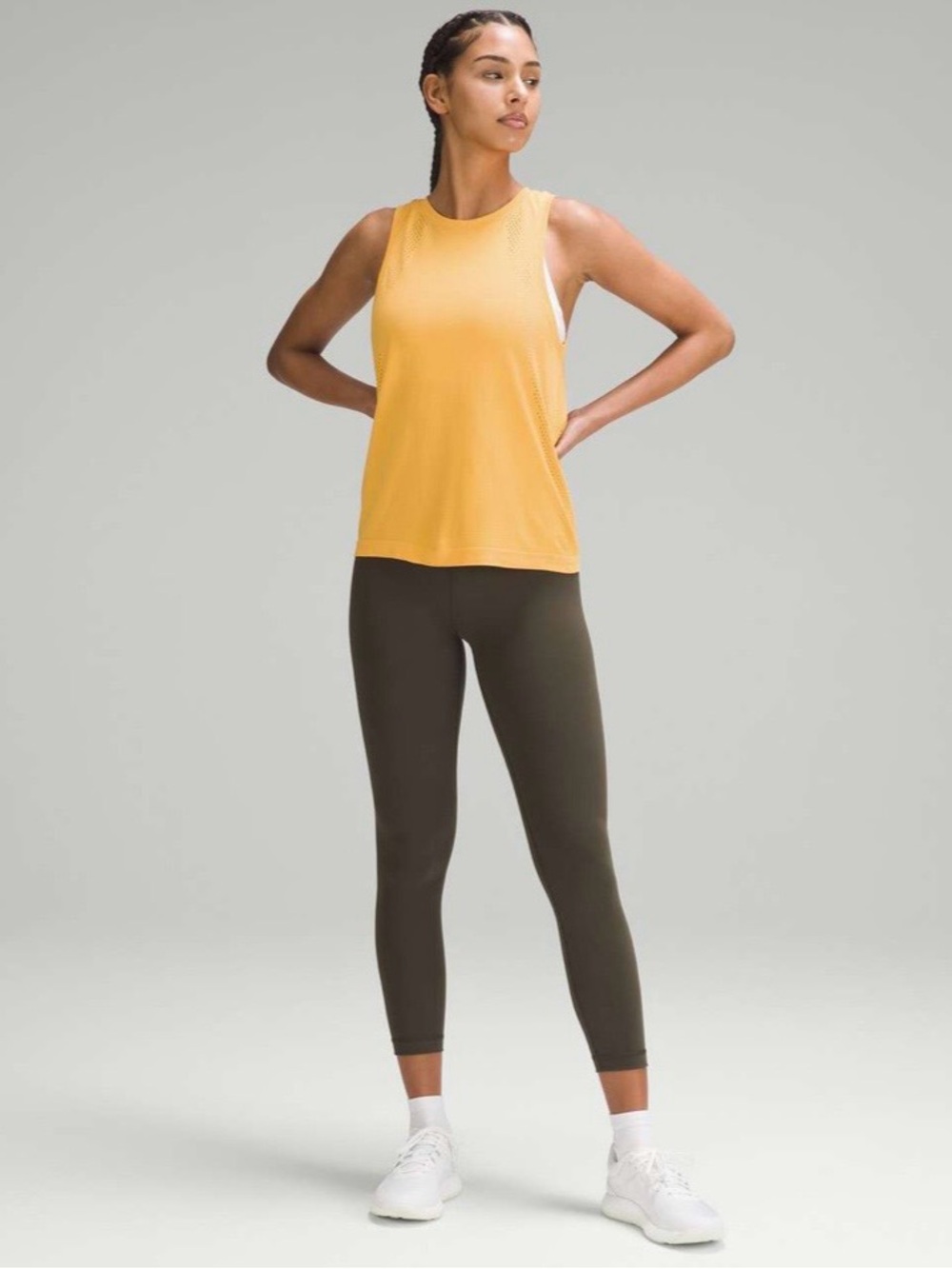 Lululemon Mango Dream Train To Be Work Out Tank Top Size 6